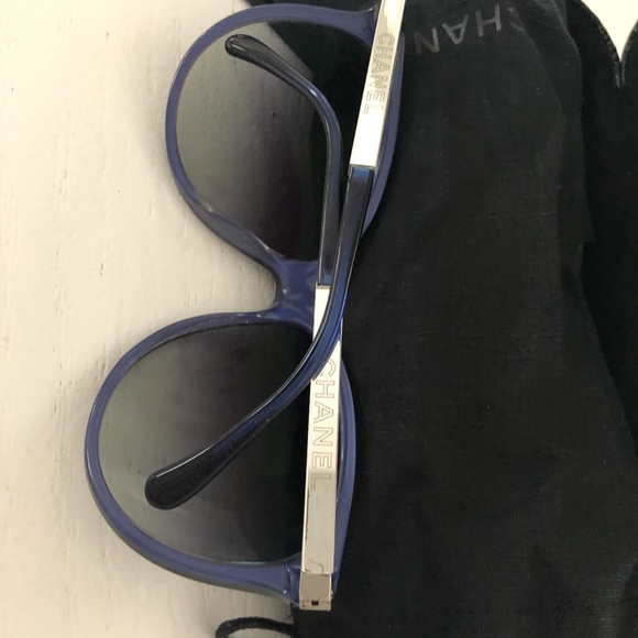 CHANEL Navy Blue Sunglasses main image 6